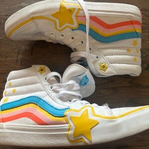 Kids Vans rainbow hi-tops